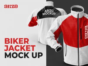 Free Biker Jacket Mockup PSD set