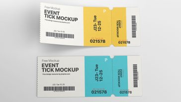Free Event Ticket Mockup
