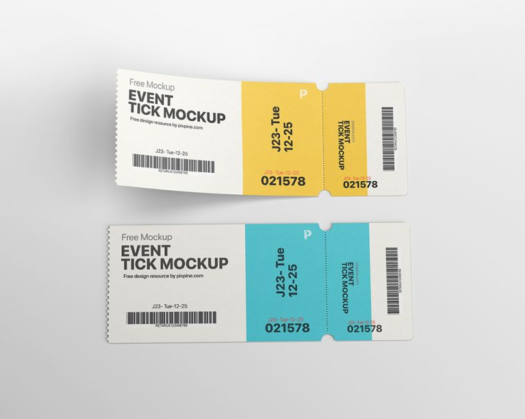 Free Event Ticket Mockup