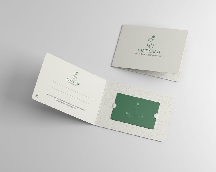 Free Gift Card Mockup