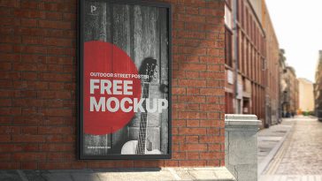 Free Outdoor Street Poster Mockup