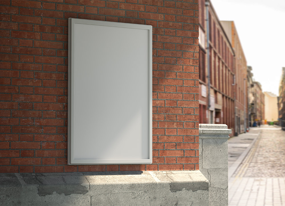 Free Outdoor Street Poster Mockup