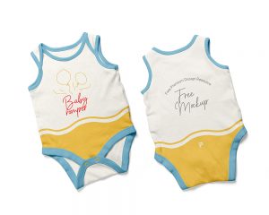 Free Sleeveless Baby Romper Mockup