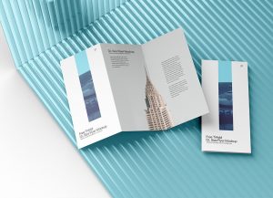 Free Trifold DL Brochure Mockup PSD