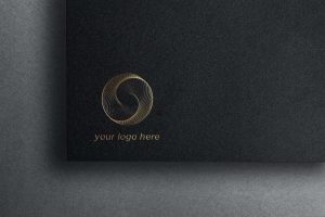 Free Debossed Foil Logo Mockup