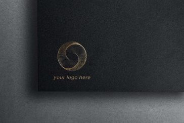 Free Debossed Foil Logo Mockup