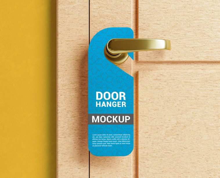 Free Door Hanger Mockup