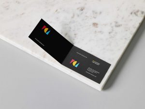Free Folded Business Card Mockup PSD
