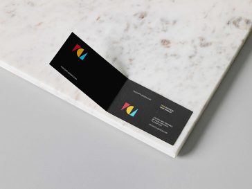 Free Folded Business Card Mockup PSD