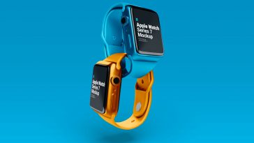 Free Apple Watch Series 7 Mockup PSD set