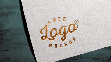 Free Foil Textured Card Logo Mockup