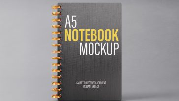 Free A5 Notebook Mockup