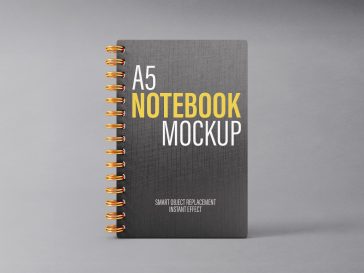 Free A5 Notebook Mockup