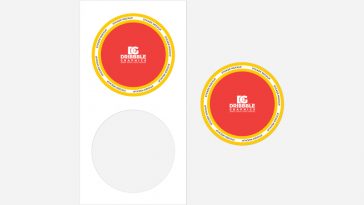 Mock-Ups Free Top View Branding Sticker Mockup