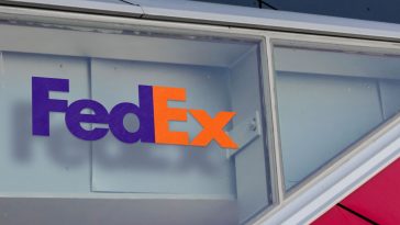 FedEx Logo Free Window Sticker Logo Mockup