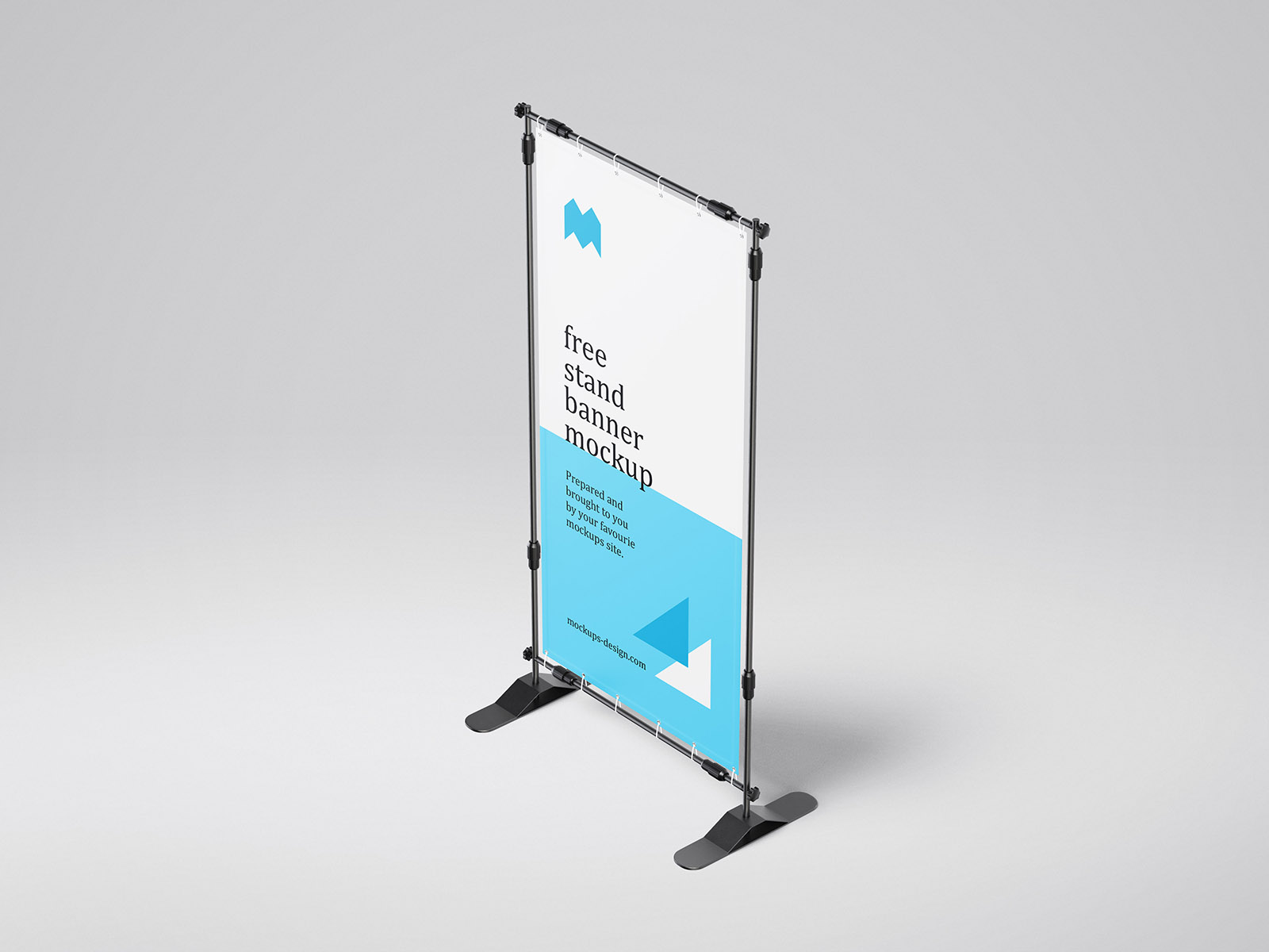 4 Free Banner Display Stand Mockup PSD Set