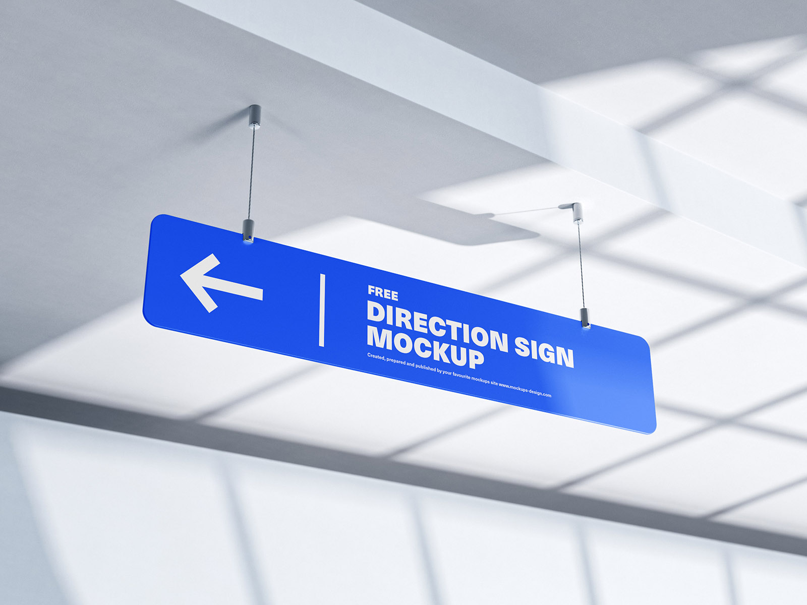 Free Hanging Direction Sign Mockups 2 PSD file - PsFiles