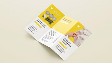 5 Free US Tri-Fold Brochure Mockup PSD Set