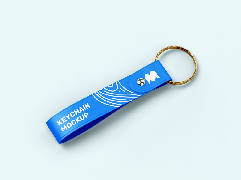Free Strap Keychain Mockups PSD