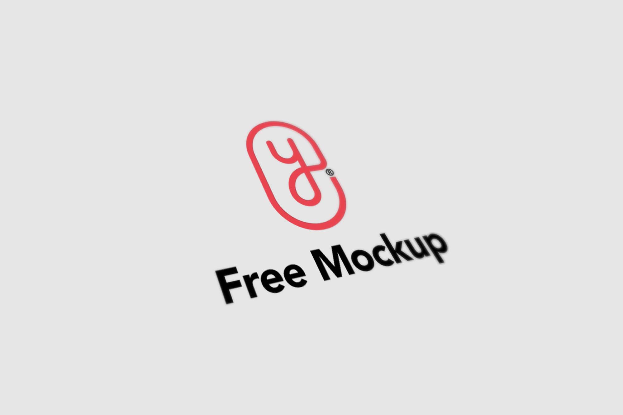 Free Minimal Perspective Logo Mockup