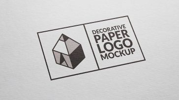 Free Decorative Paper Logo Mockup