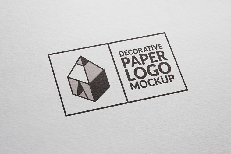 Free Decorative Paper Logo Mockup