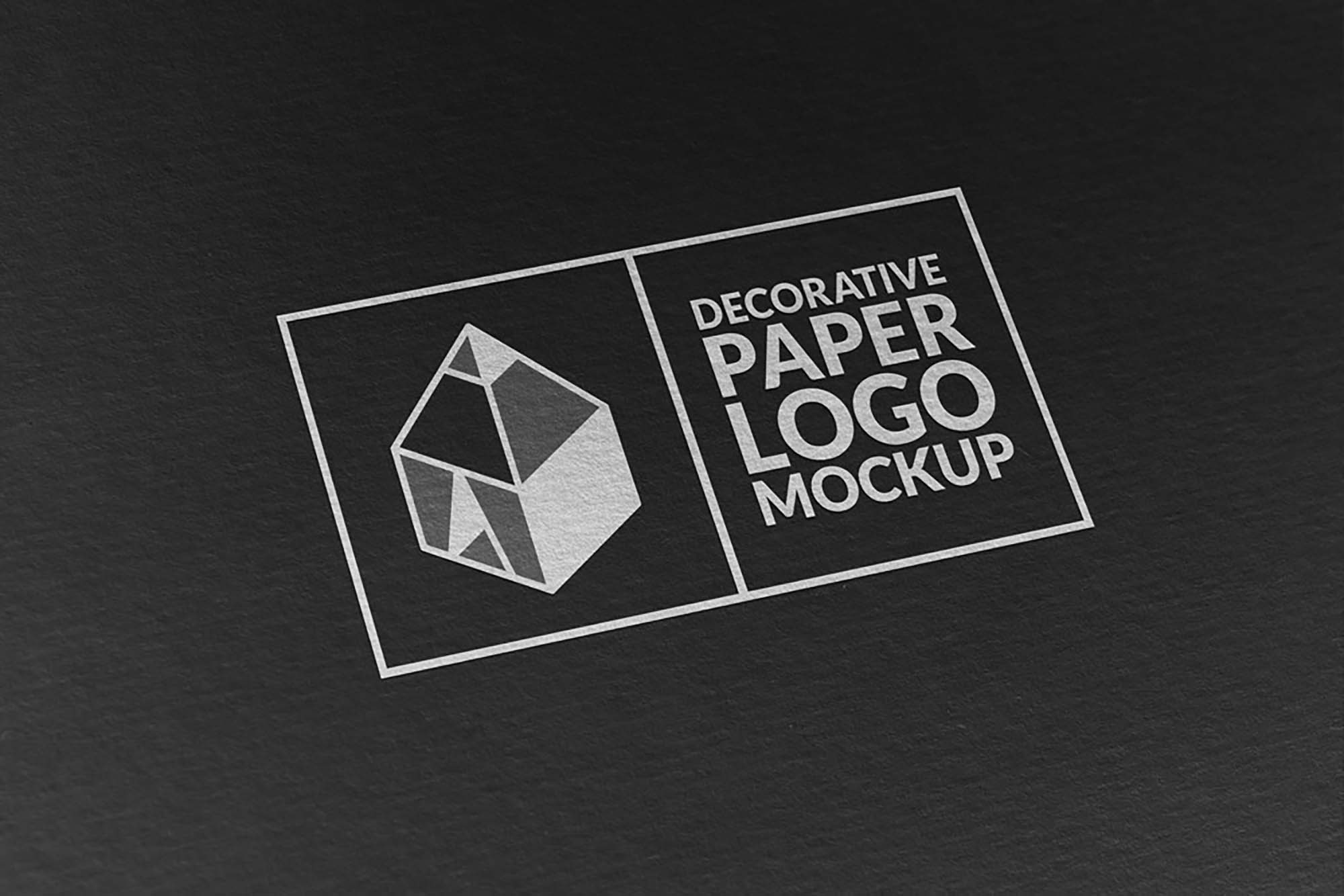 Free Decorative Paper Logo Mockup