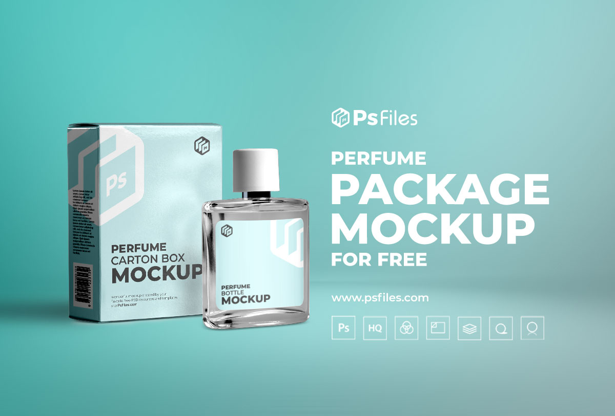 Free Perfume Bottle And Packaging Box Mockup Psd Psfiles
