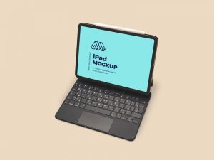 Standing iPad PSD Mockup