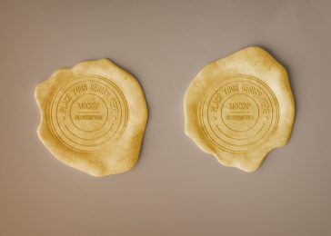 Wax Seal Stamp Mockup PSD