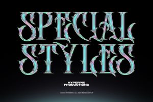 Holographic Chrome Text Effect Vol.1