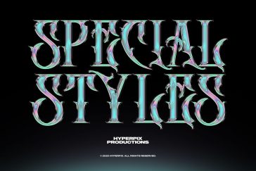 Holographic Chrome Text Effect Vol.1