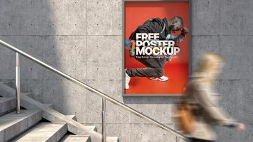 Free Urban Vertical Poster Mockup