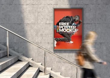 Free Urban Vertical Poster Mockup