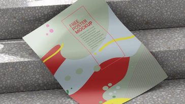 On Stairs Poster Mockup