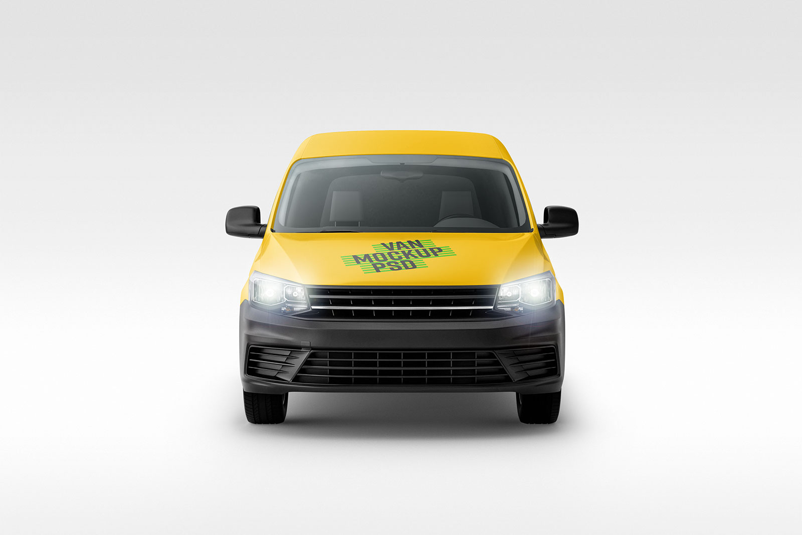 Free Panel Caddy Van Vehicle Branding Mockup PSD