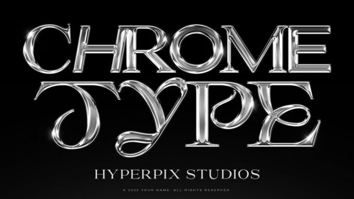 Free Chrome Text Effect PSD Vol.8 - PsFiles