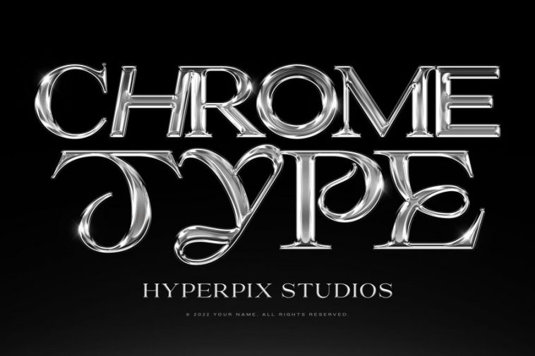 Hyperpix Free Chrome Text Effect