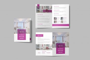 A5 Bifold Brochure Mockup