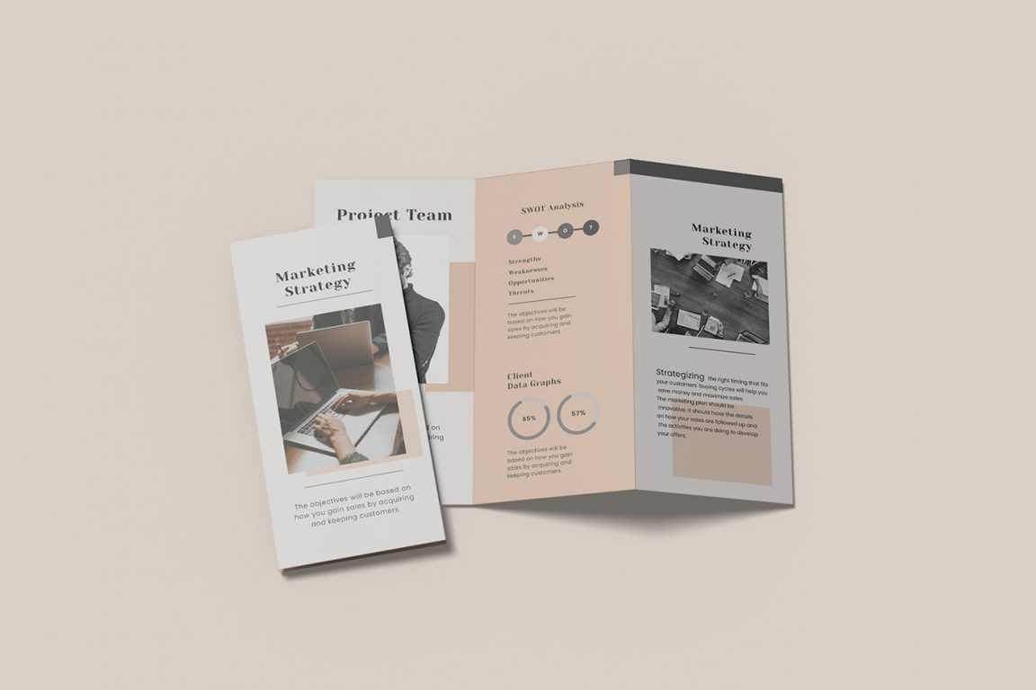 Free Pamphlet Brochure Mockup | A4 Trifold PSD - PsFiles