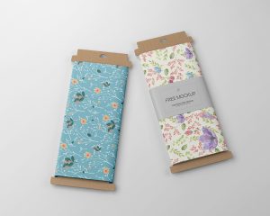 Free Fabric Bolts Mockup