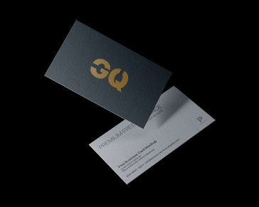 Free Floating Business Card Mockup