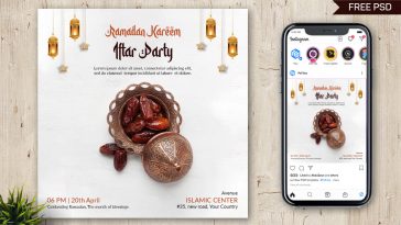 Free Ramadan 2022 Social Media Post Design PSD Template