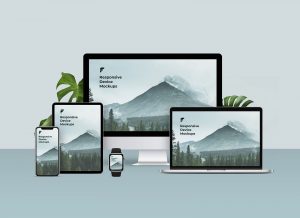 Free Responsive Website Design Mockup PSD- PsFiles