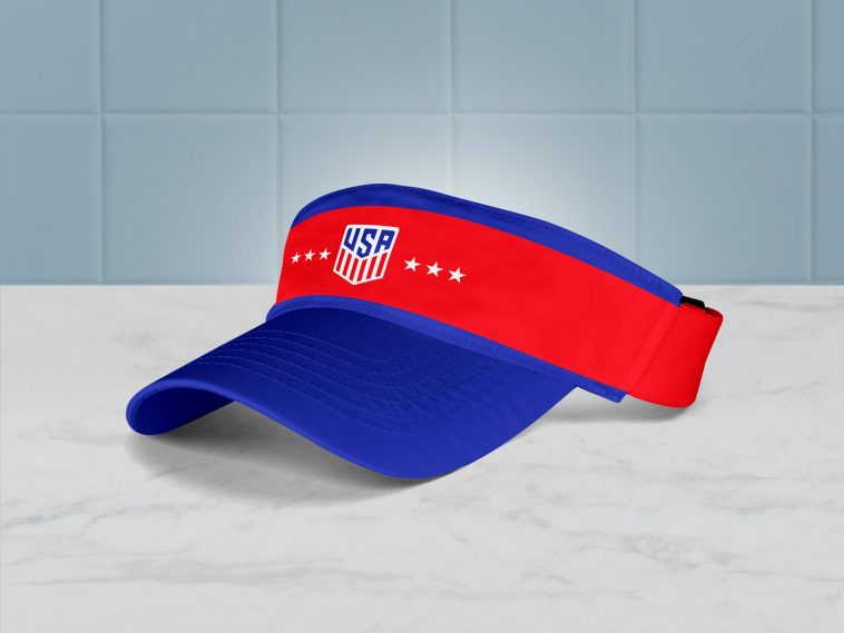 Free Sports Visor Cap Mockup PSD