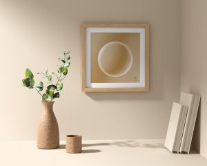 Free Wooden Square Picture Frame Mockup