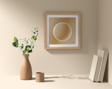 Free Wooden Square Picture Frame Mockup