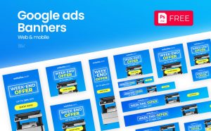 Free Google Ad Banners PSD For Web and Mobile - PsFiles