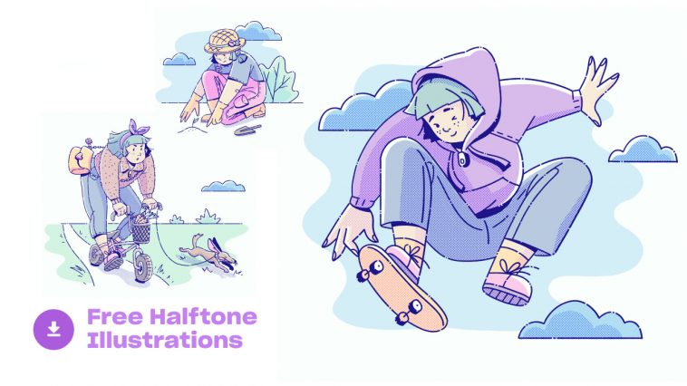 Halftone Free Illustrations