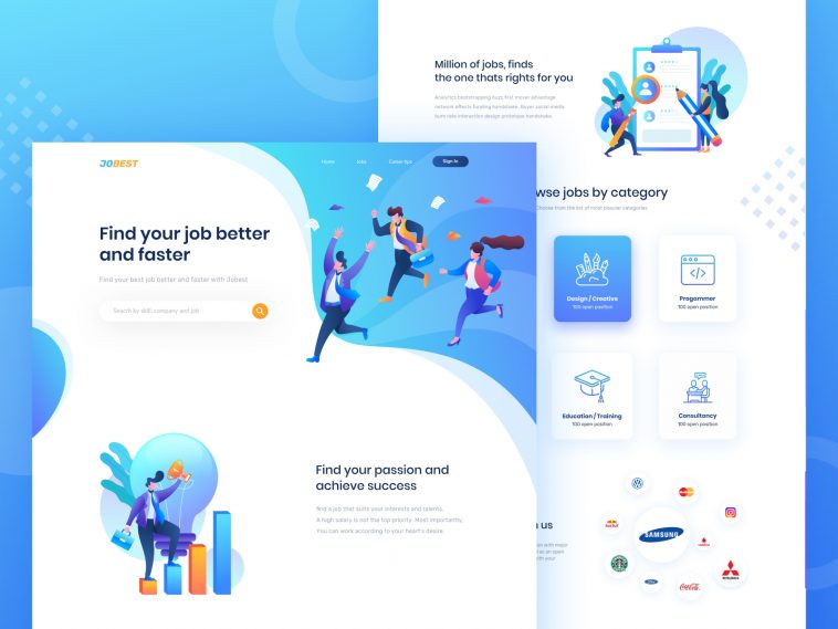 Jobest - Job Portal Landing Page